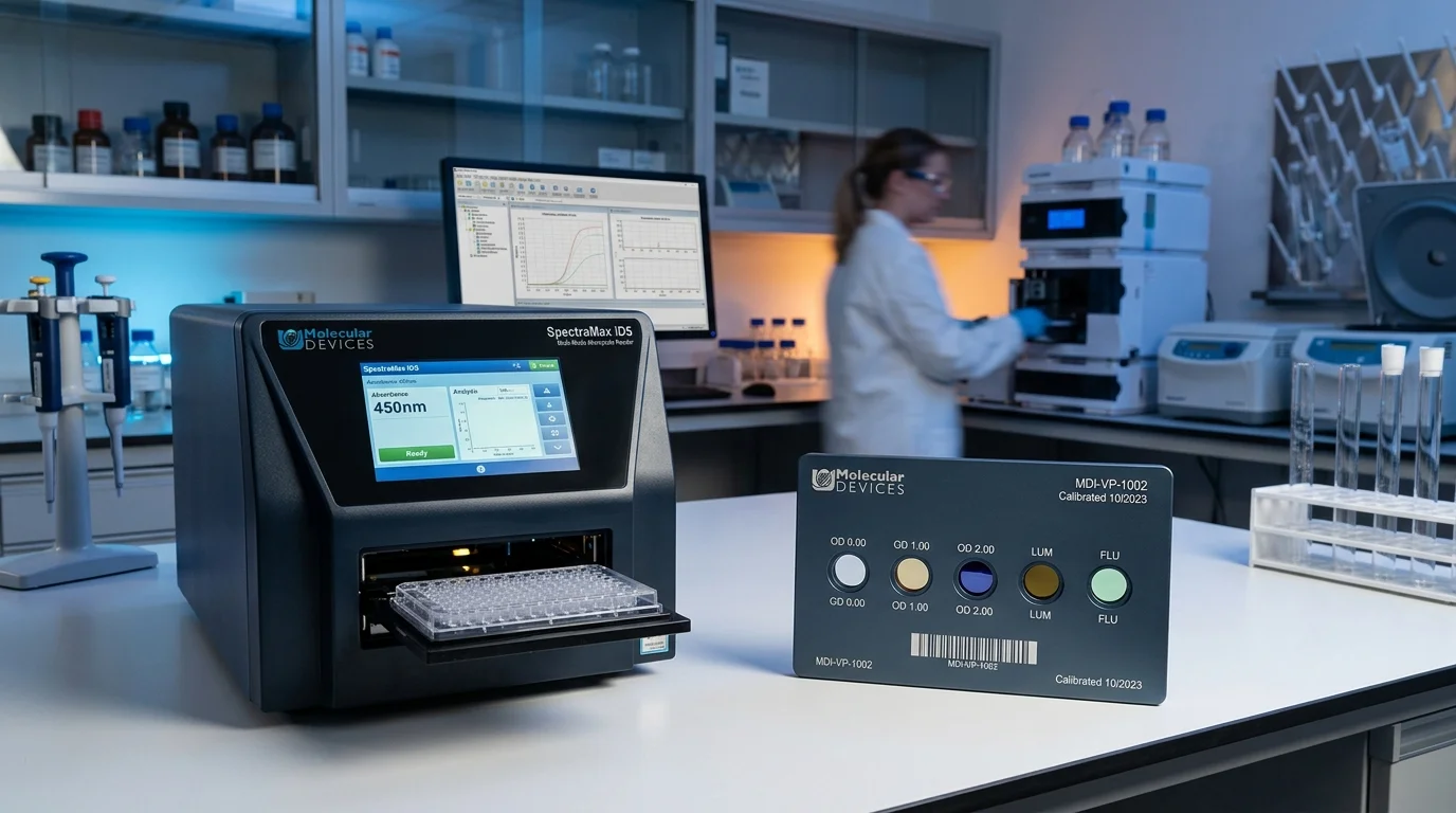 Microplate Reader Optical Validation: Molecular Devices SpectraTest (ABS2, FL1, LM1) Protocols & GxP Metrology Standards